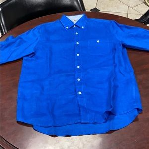 Hickey Freeman linen shirt medium